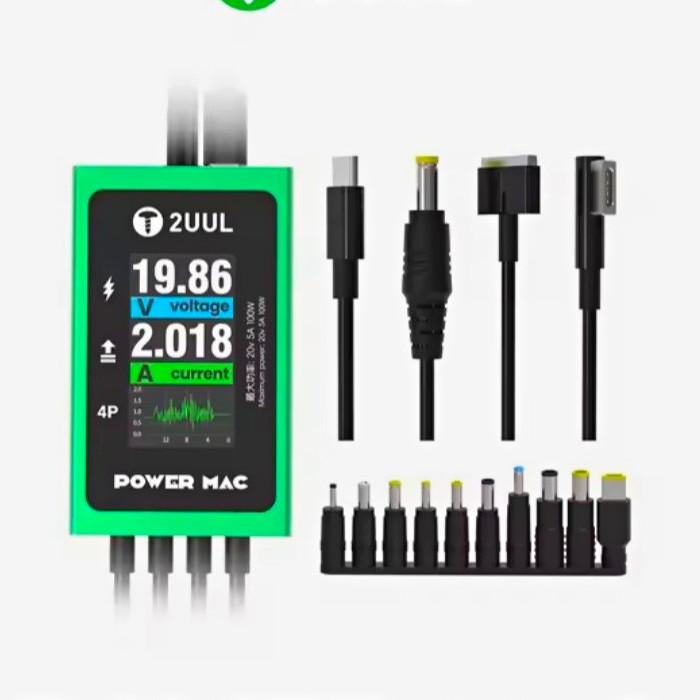 2UUL POWER MAC PW08 Digital Power Switch Cable Type-C to Banana Plug Set