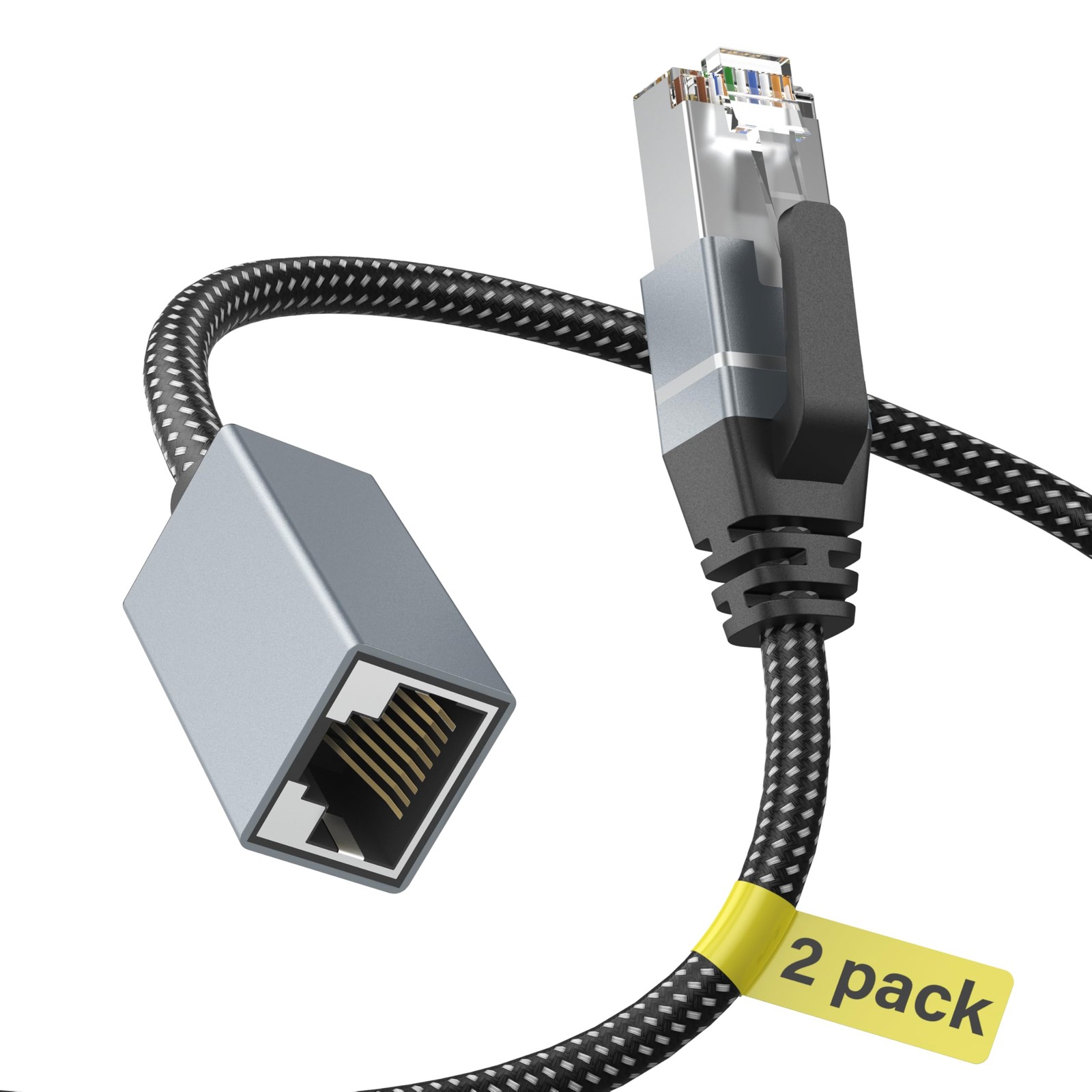 Cat6 Ethernet Extension Cable, 1ft, 2ft, 3ft, 6ft, 10ft, 15ft, 20ft, 25ft, 30...