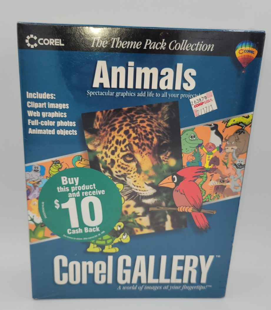 Corel Gallery Animals Theme Pack Collection 8000 Clipart Images Sealed