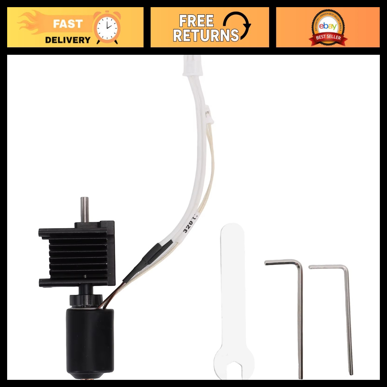 3D Printer Hotend Replacement Kit - Quick Swap Nozzle & Ceramic Heating Block, 3
