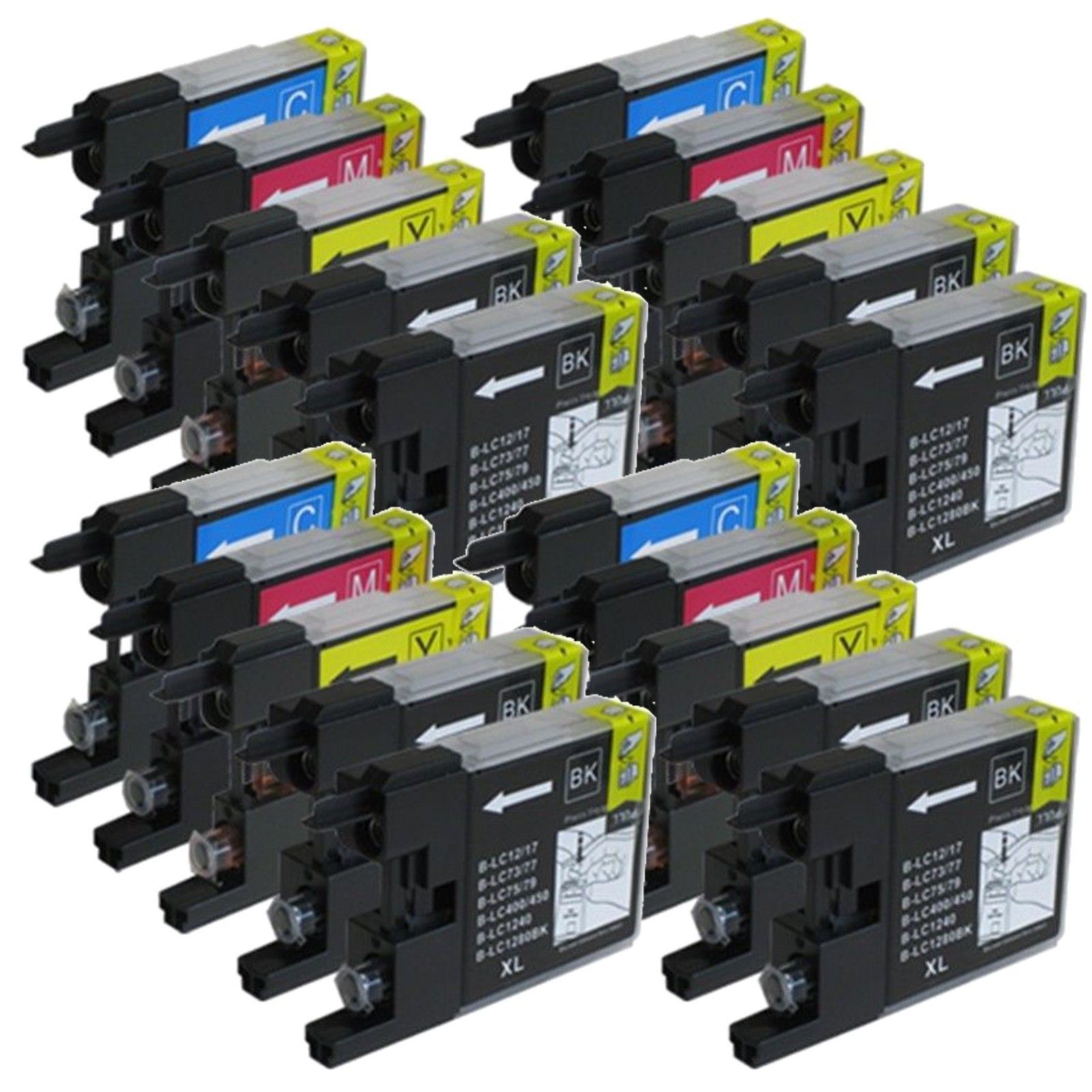 20 Pk LC75 LC-75 Ink Compatible For Bro MFC-J280W MFC-J425W MFC-J430W MFC-J435W