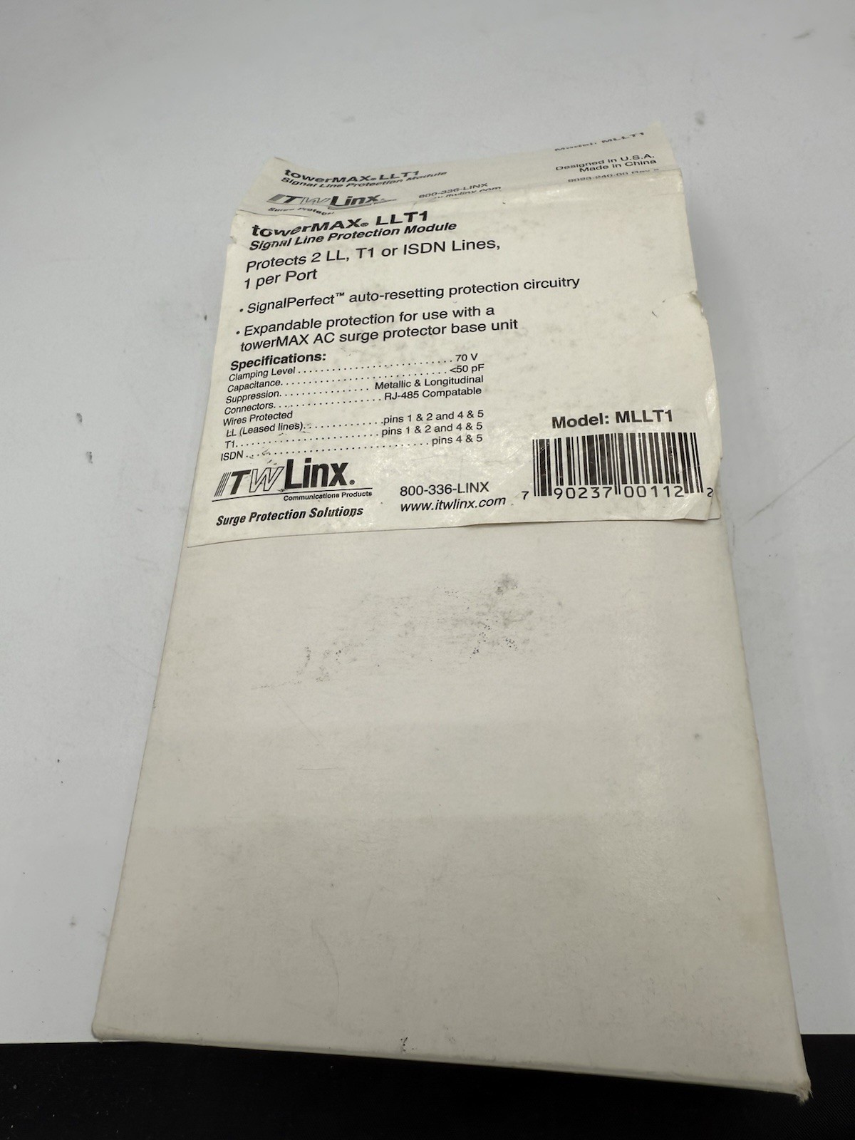 ITW Linx MLLT1 Towermax LLT1 Signal Line Protection Module