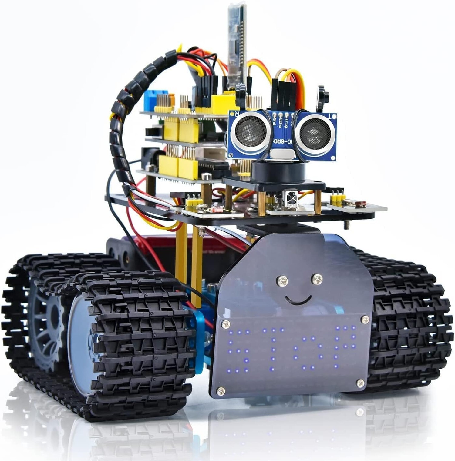 KEYESTUDIO Mini Tank Robot V2 Smart Car Kit for Arduino, IR Infrared and App ...