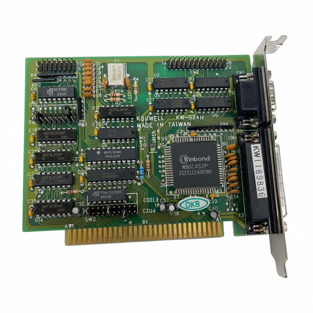 Kouwell KW-524H ISA Multi-I/O Controller Card Winbond W86C452P Serial Parallel