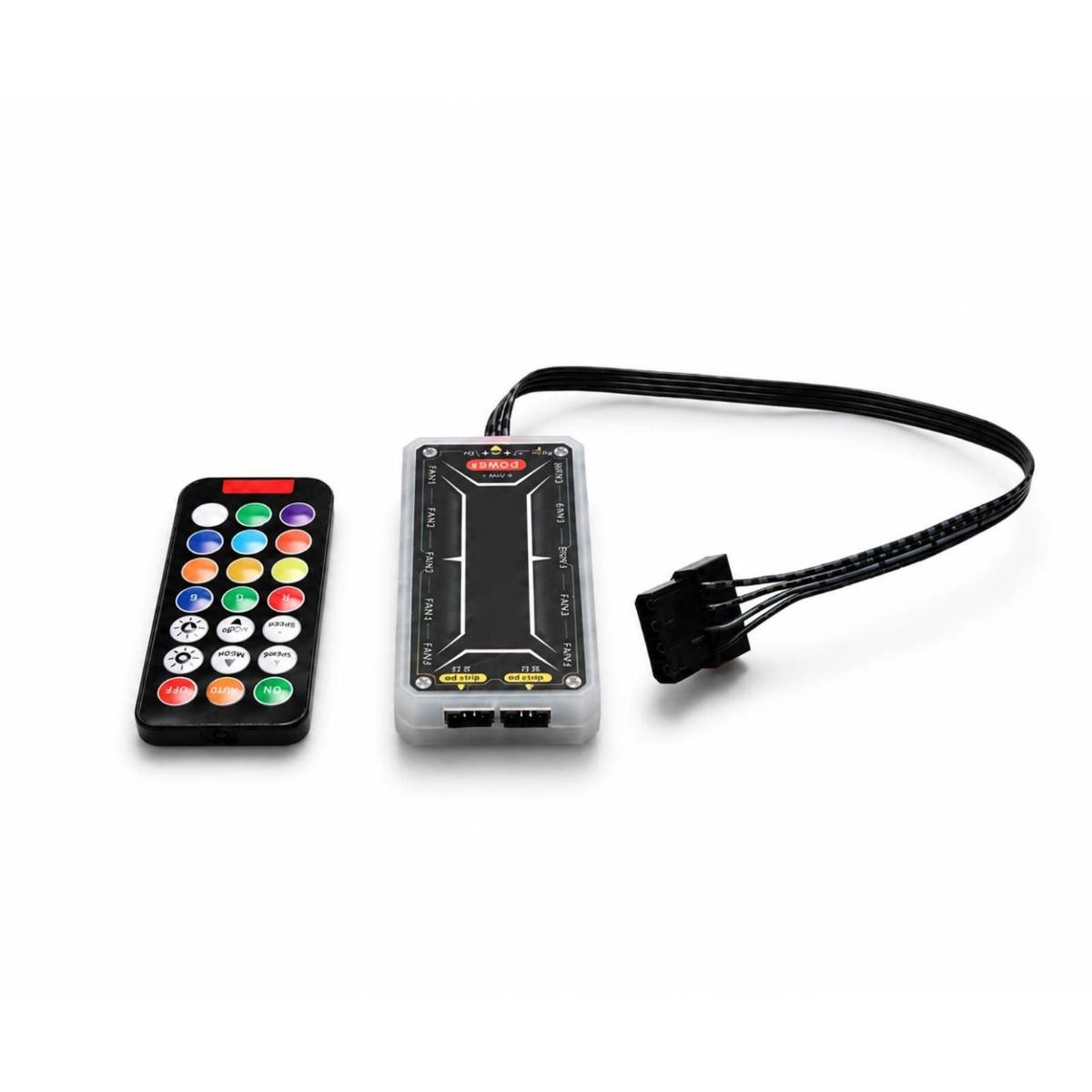 12V 60W 433.92Mhz Remote Control RGB Cooling Fan Intelligent Controller Kit
