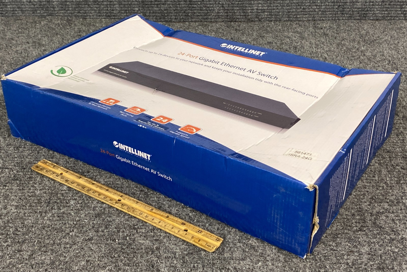 Intellinet 561471 24-Port Gigabit Ethernet AV Switch - NIB, Sealed -