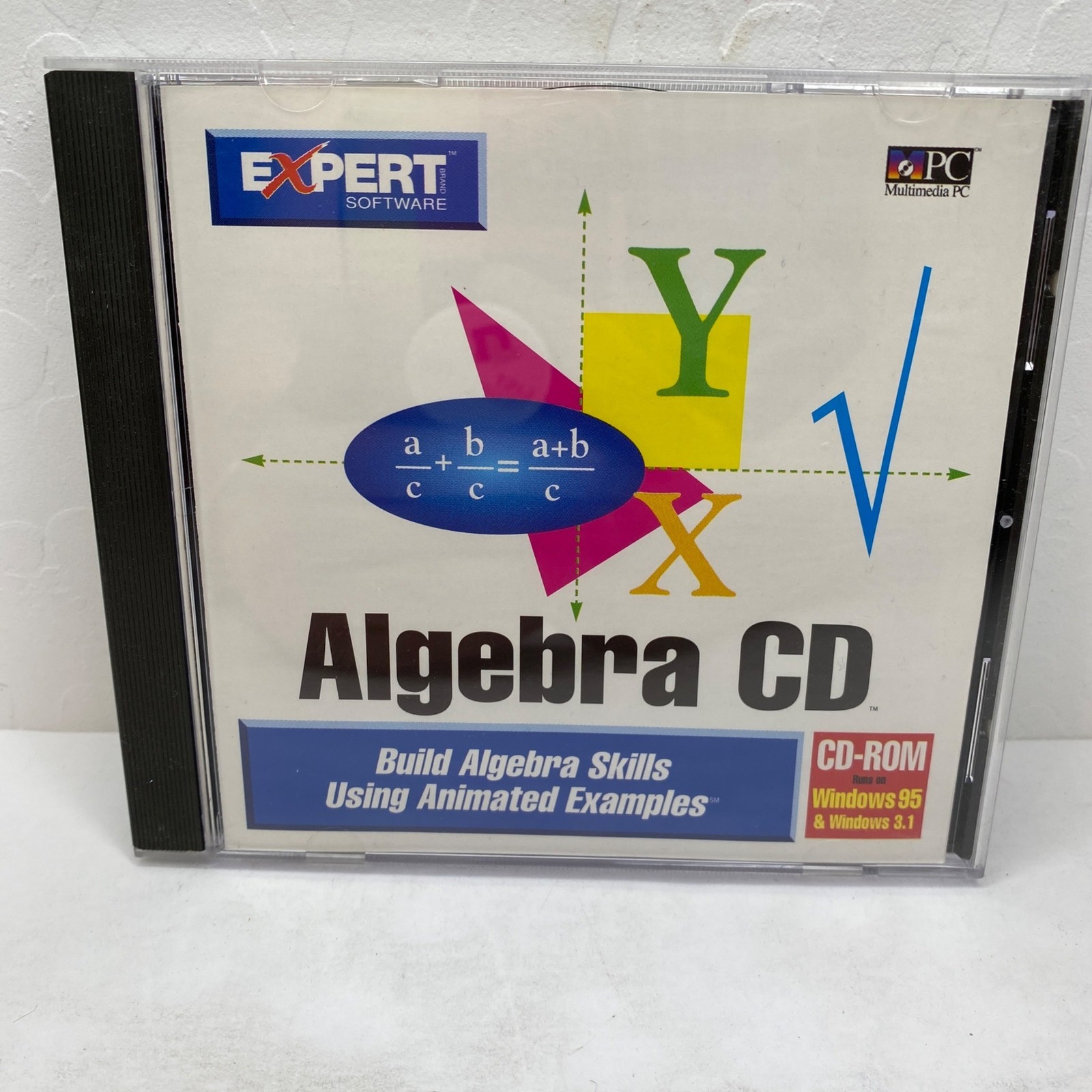 Vintage 1995 Expert Software Algebra Examples CD-ROM Jewel Case Windows 95/3.1