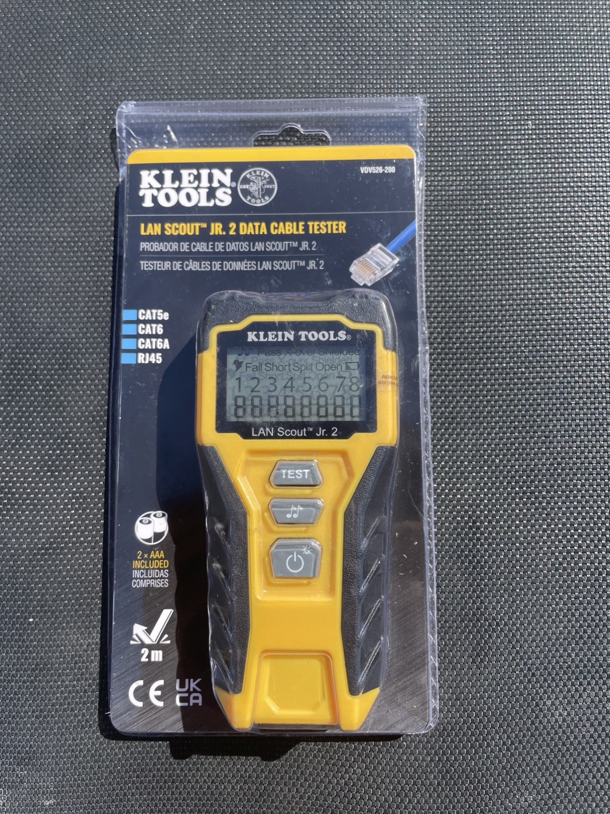 New Klein Tools VDV526-200 LAN Scout Jr. 2 CAT5e CAT6 RJ45 Cable Tester