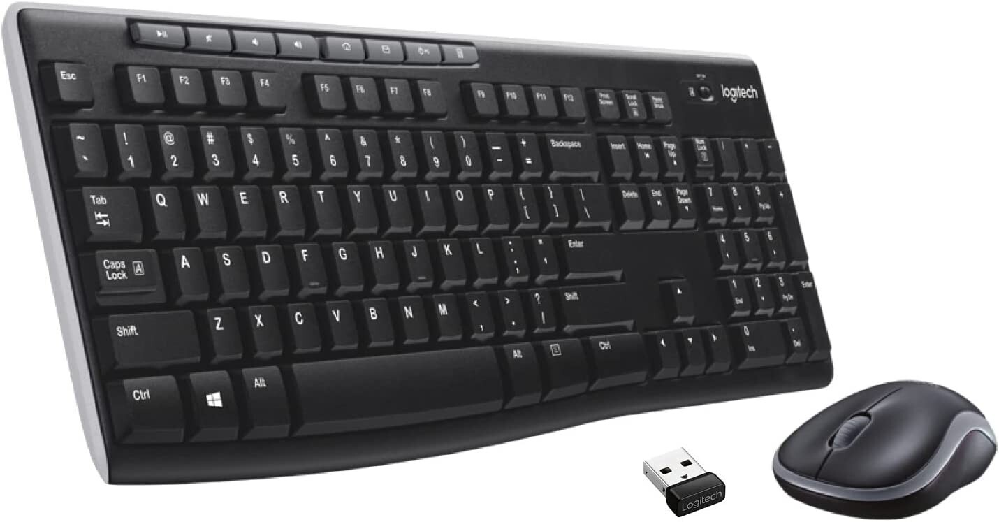 Logitech MK270 Full-size Wireless 2.4G Membrane Keyboard and Mouse Bundle PC/MAC