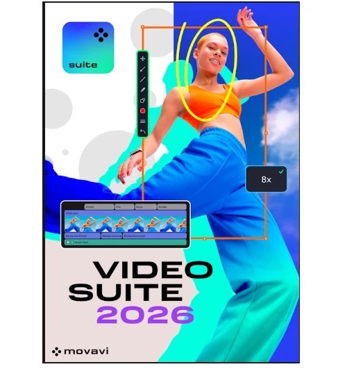Movavi Video Suite 2026 For MACINTOSH Convert Videos , Edit + Effects Store 1yr