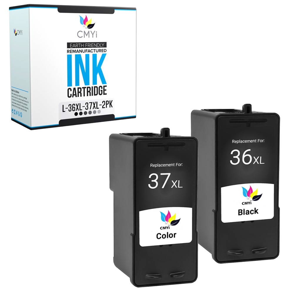 2-Pack Replacement CMYi Lexmark 36XL-37XL Ink Cartridge for X Series X6650 X6675