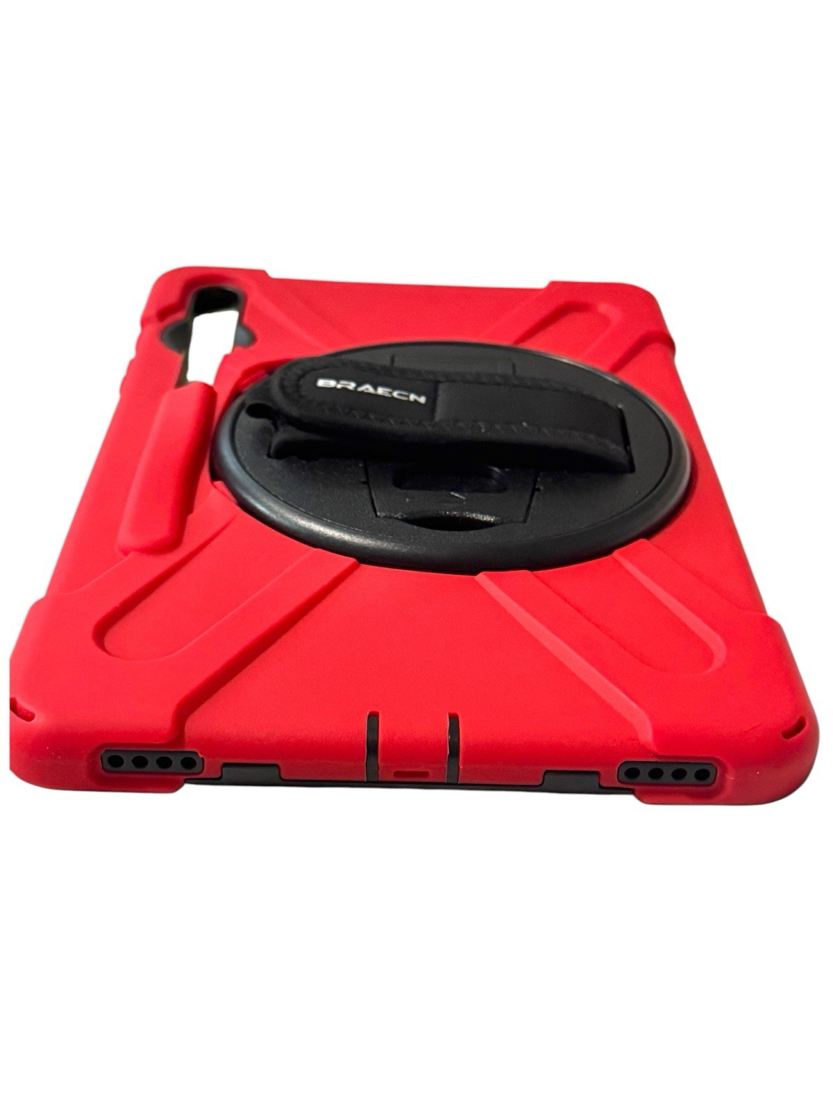 Braecn for Samsung Galaxy Tab S6 Ultra Rotating Shockproof Carry Tablet Case Red