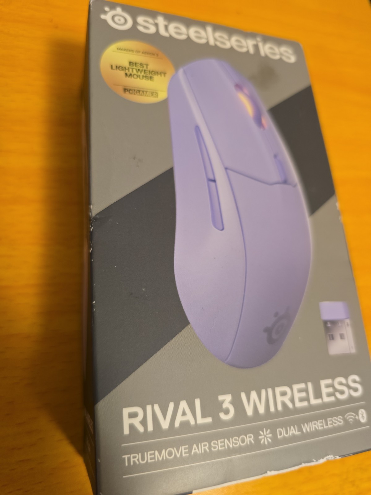 SteelSeries Rival 3 Wireless Gaming Mouse Air Sensor Truemove Purple