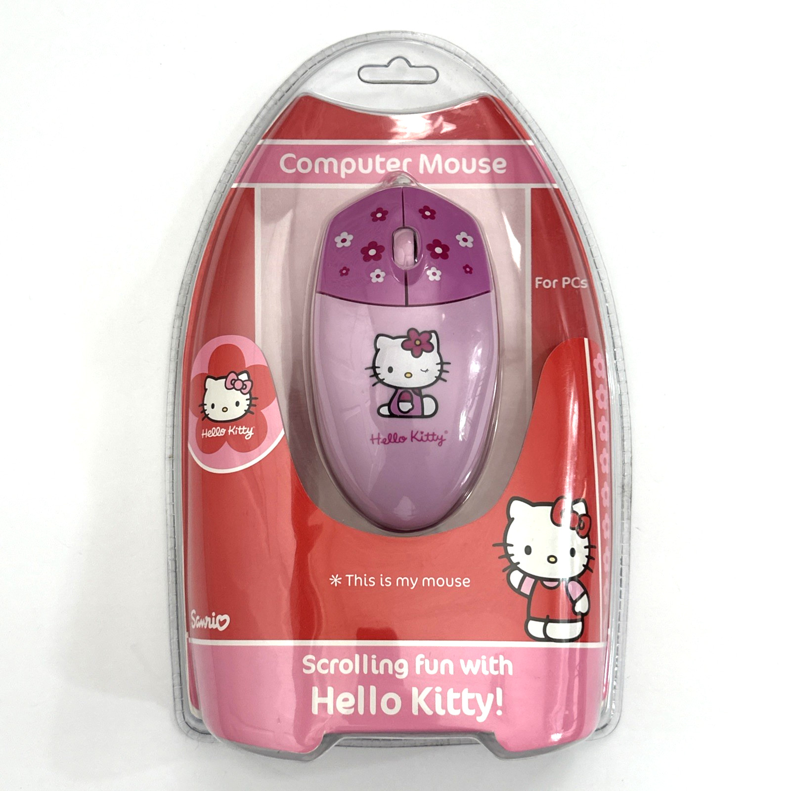 Hello Kitty Sanrio Computer Scroll Mouse PS2 Wired Spectra KT4090 - NEW Sealed