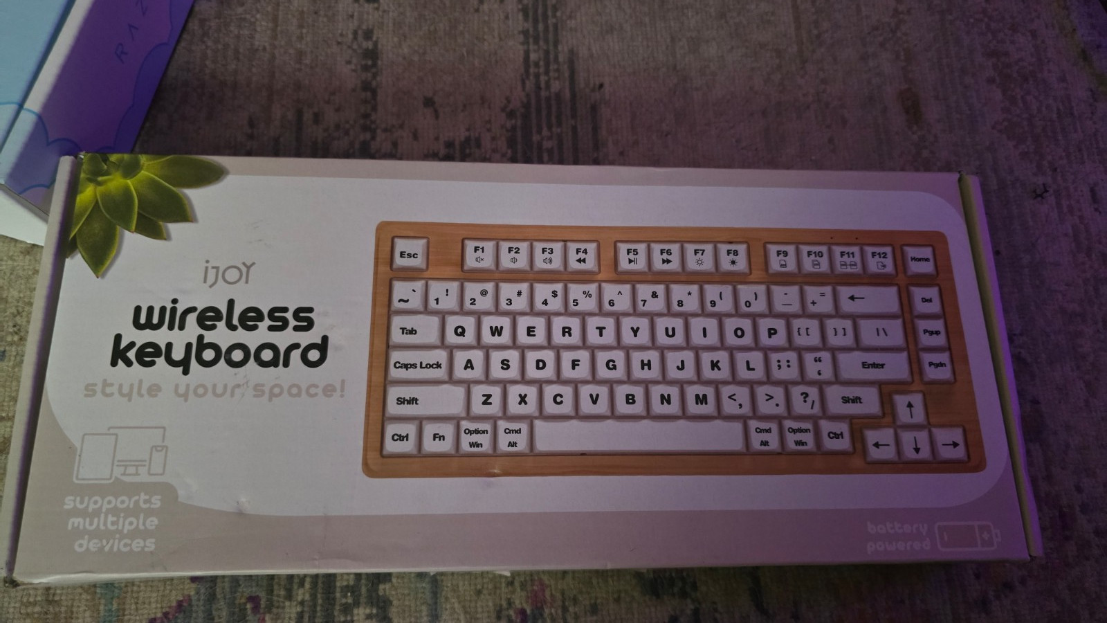 iJoy Wireless Keyboard Wooden Design