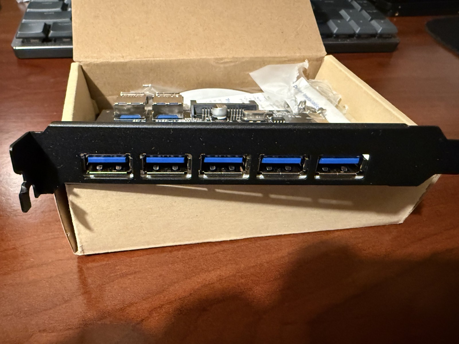 Tiergrade 7-Port USB 3.0 PCIe Expansion Card (5 External + 2 Internal) Open Box