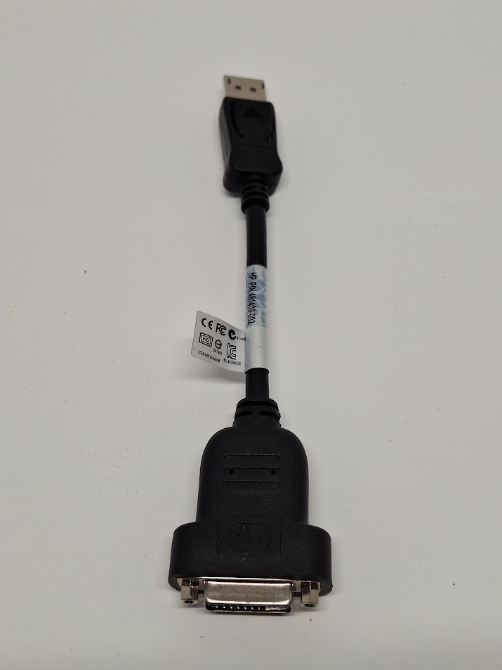 HP DisplayPort to DVI Adapter Cable P/N: 481409-002