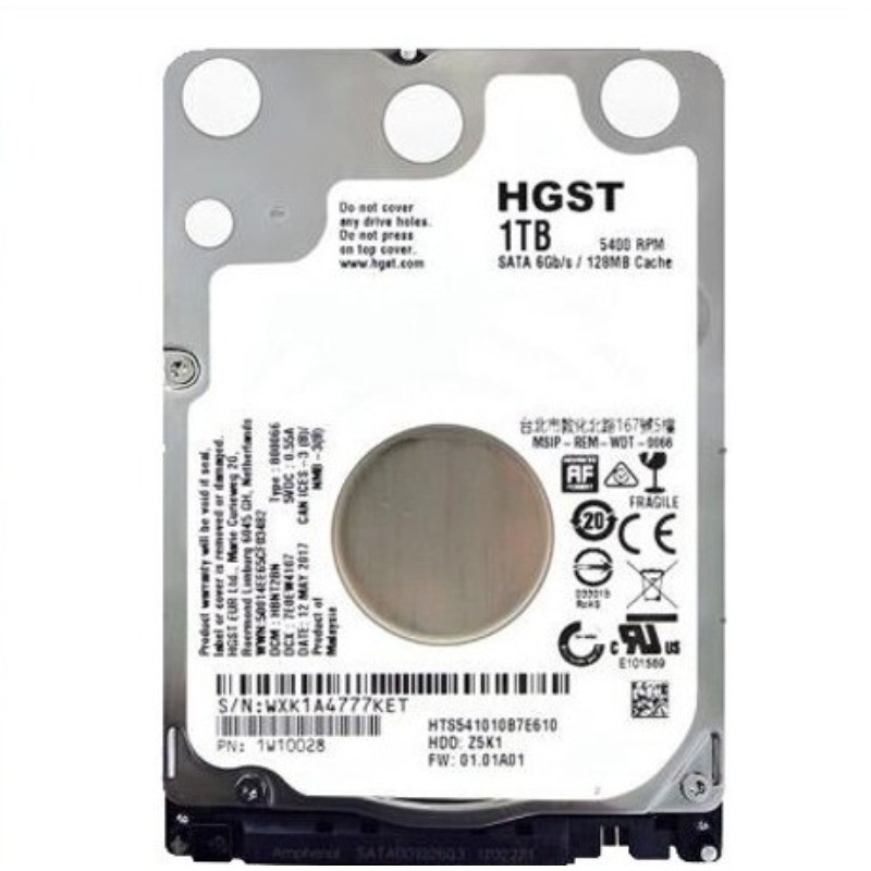 HTS541010B7E610 HGST 5400 RPM 1TB SATA III 6Gbps 2.5" Laptop Hard Drive HDD