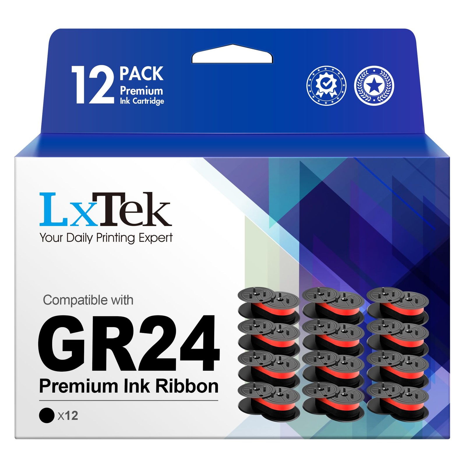 12 Pack for GR24 Universal Twin Spool Calculator Ribbon