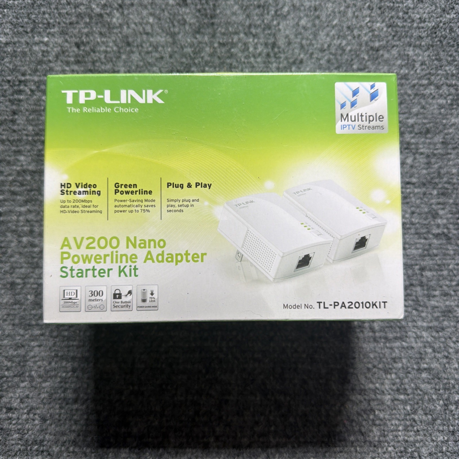 TP-Link AV200 Nano Powerline Adapter Starter Kit TL-PA2010KIT - NEW
