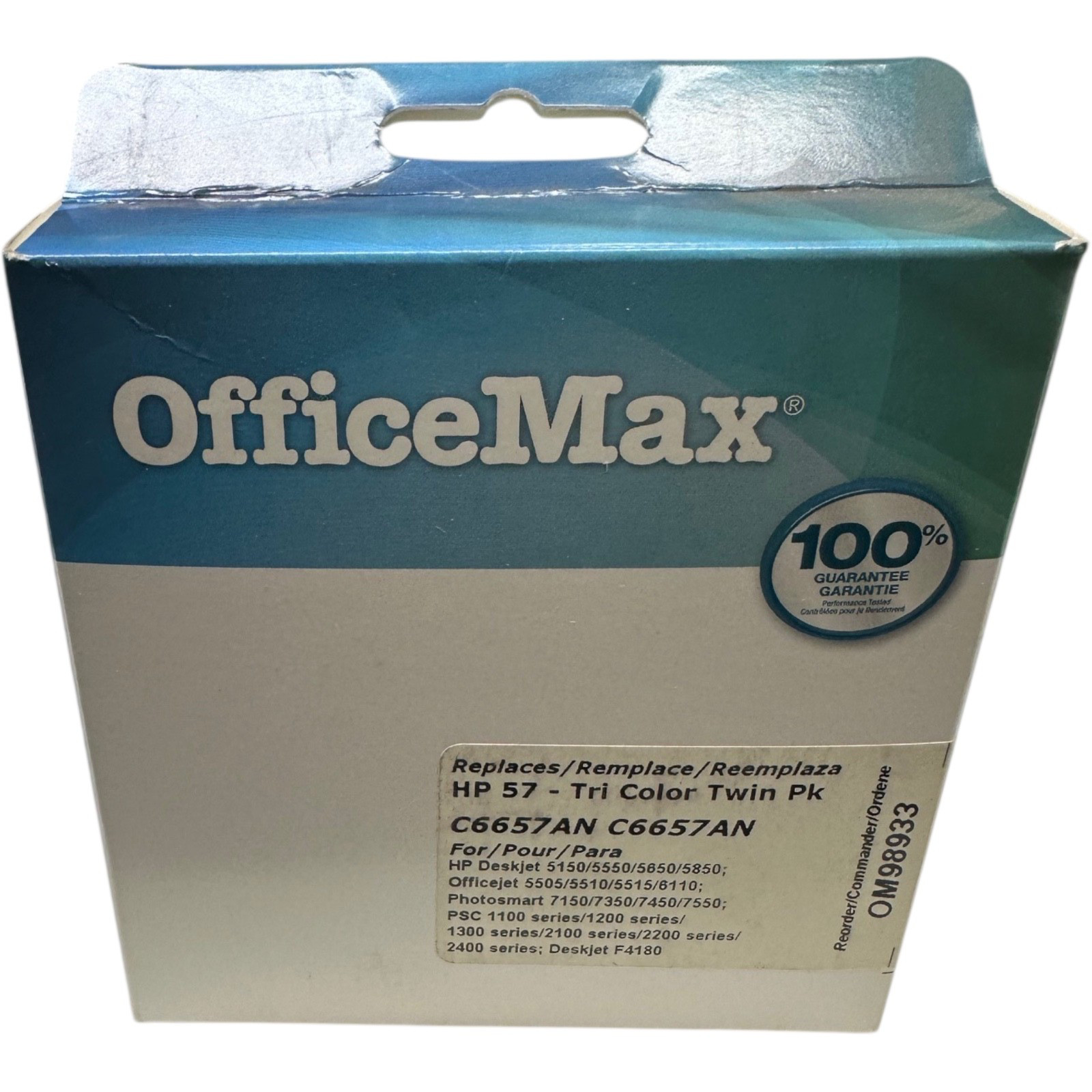 New OfficeMax OM98933, C6657AN Tri-Color Ink Cartridges **SALE**