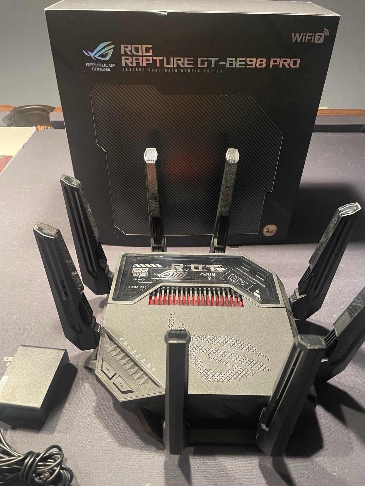ASUS ROG Rapture GT-BE98 Pro Gaming Router Quad-Band WiFi 7