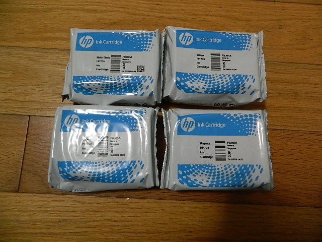 2025 GENUINE SET 4 HP 728 Cartridges CYMK F9J60A F9J61A F9J62A F9J63A T730 T830