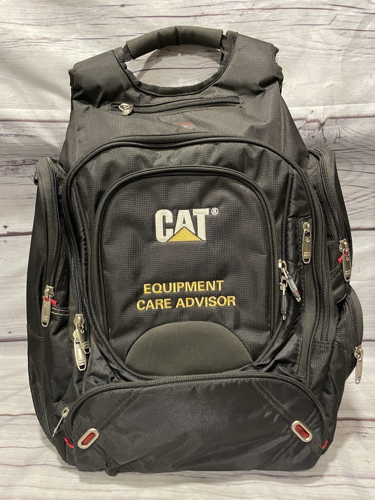 Caterpillar CAT LEEDS Equipment Care Backpack Black Travel Work Heavy Duty Bag