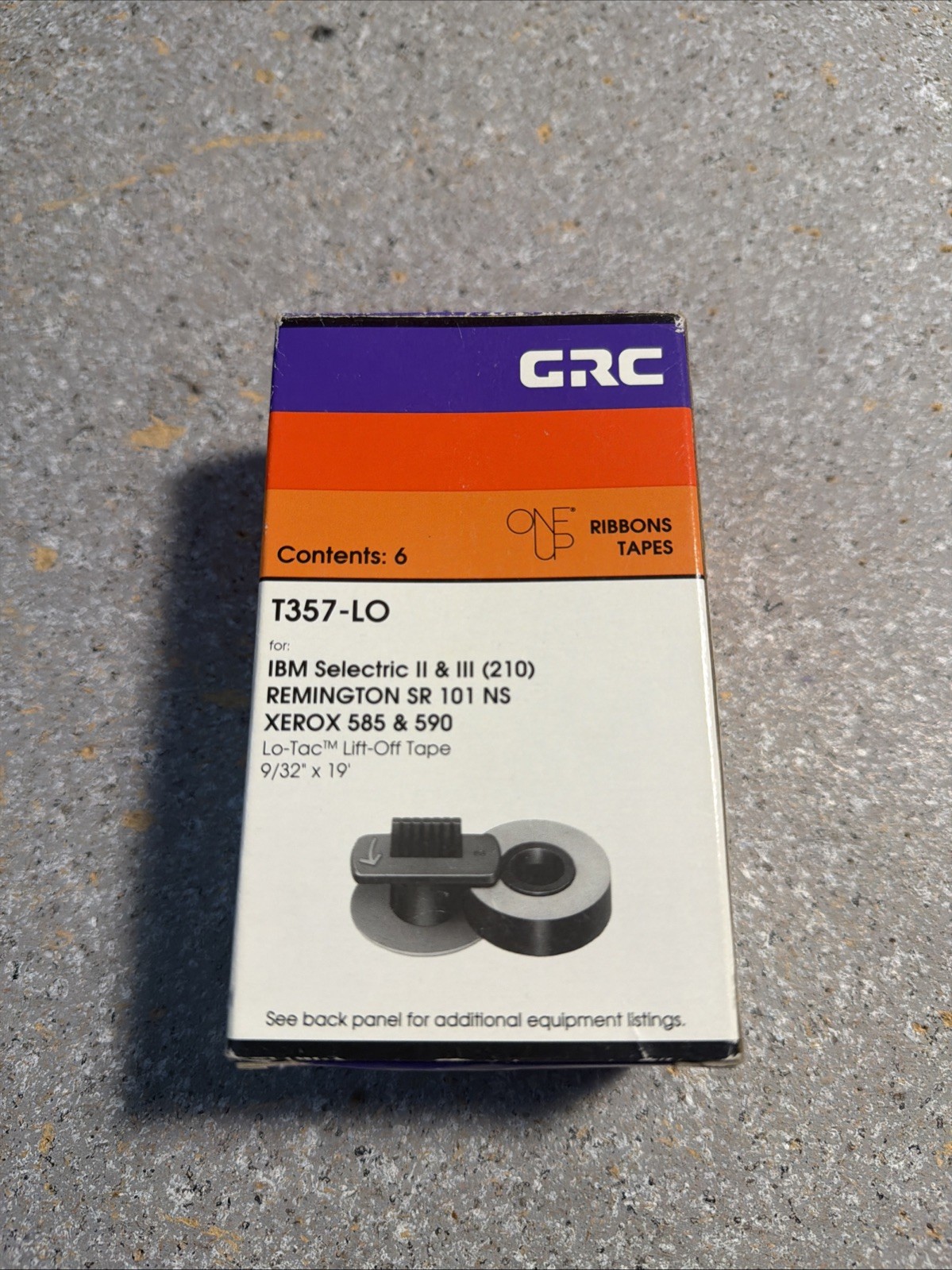 GRC T355-TF Typewriter Ribbons Tac-Fre Lift- Off Tape Package Of 4 NEW OPEN BOX