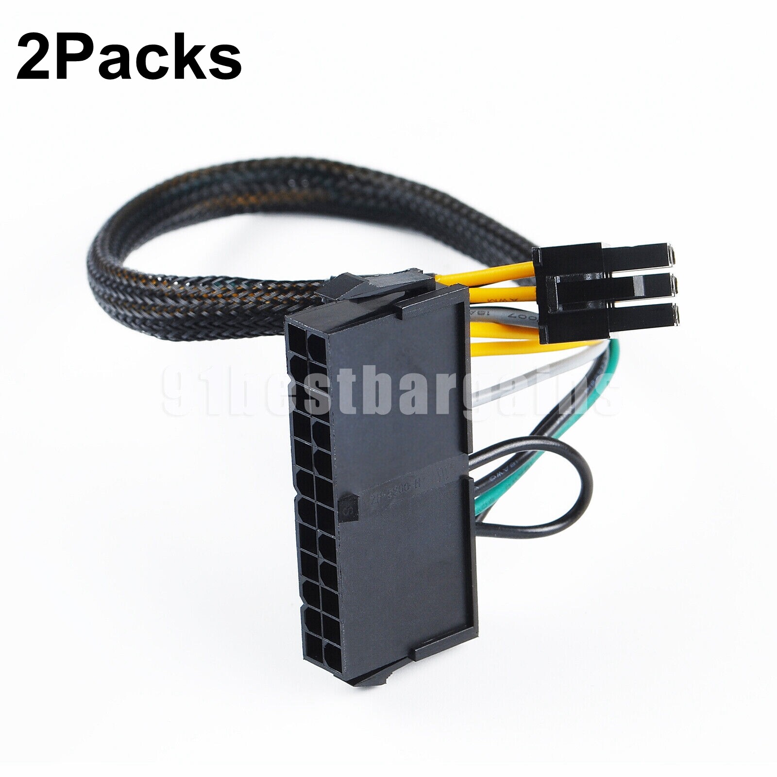 2Packs 24 Pin to 6 Pin ATX PSU Power Adapter Cable for Dell Motherboard 6pin