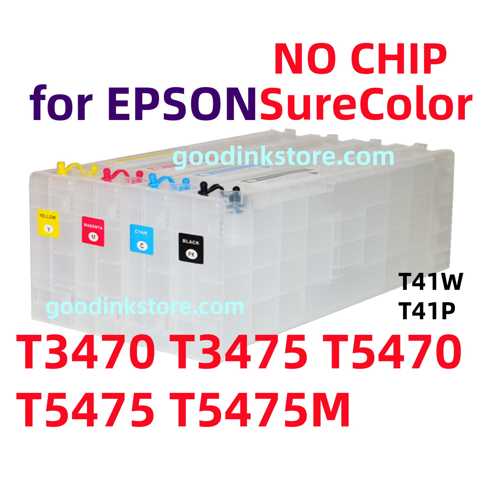 Refillable Ink Cartridge sc- T3470 T3475 T5470 T5475 T5470M T41W T41P no chip