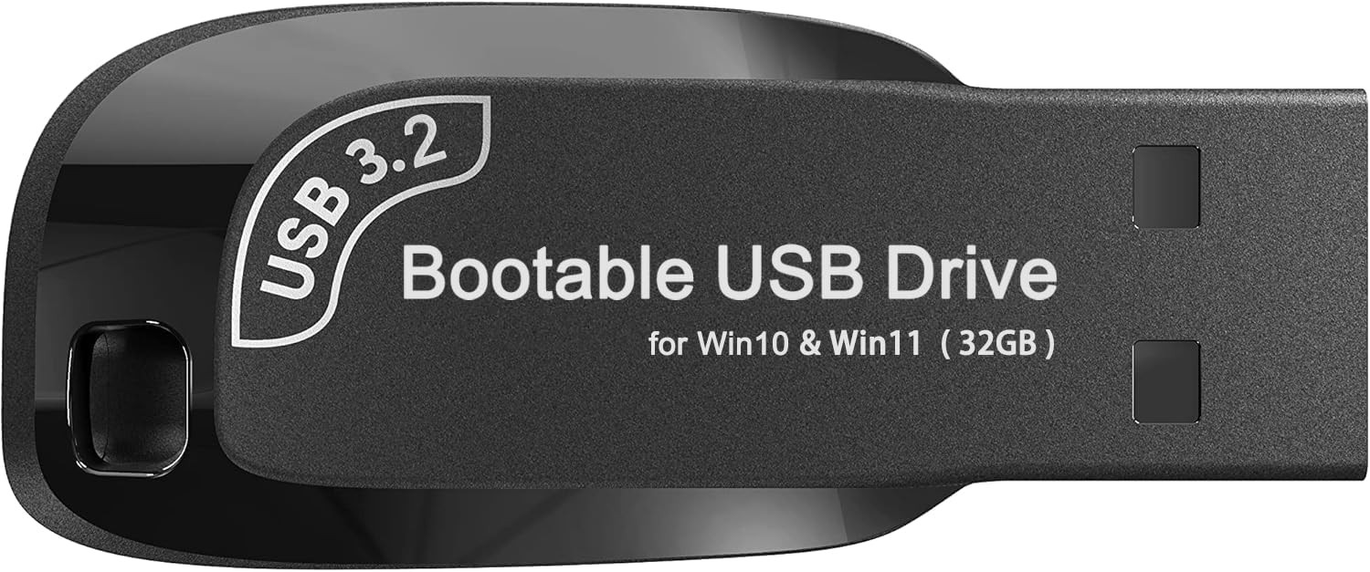 32GB - Bootable Windows 10&11, USB Driver 3.2Gen for Reinstall Windows, No TPM