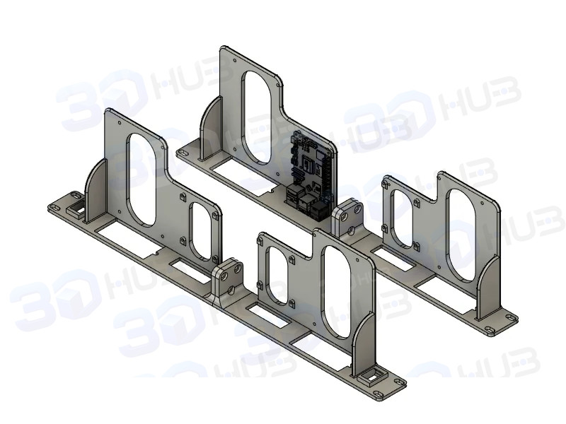 19-Inch Rack Mount Bracket ZimaBoard Raspberry Pi Server Homelab 1U Panel