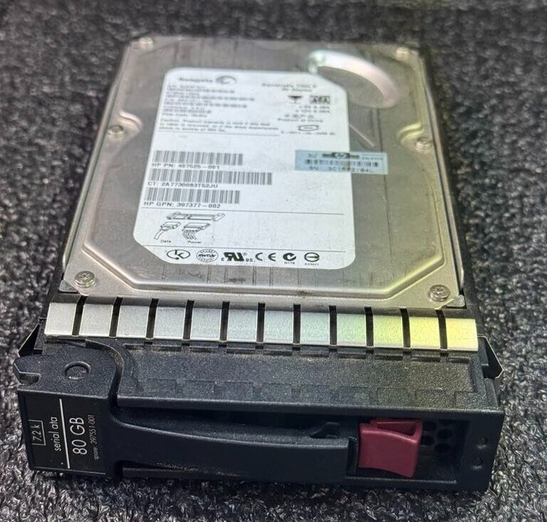 HP 407525-001 ST3808110AS 80GB 7,2K RPM 8 MB Cache 1.5Gbps SATA HDD 3.5"