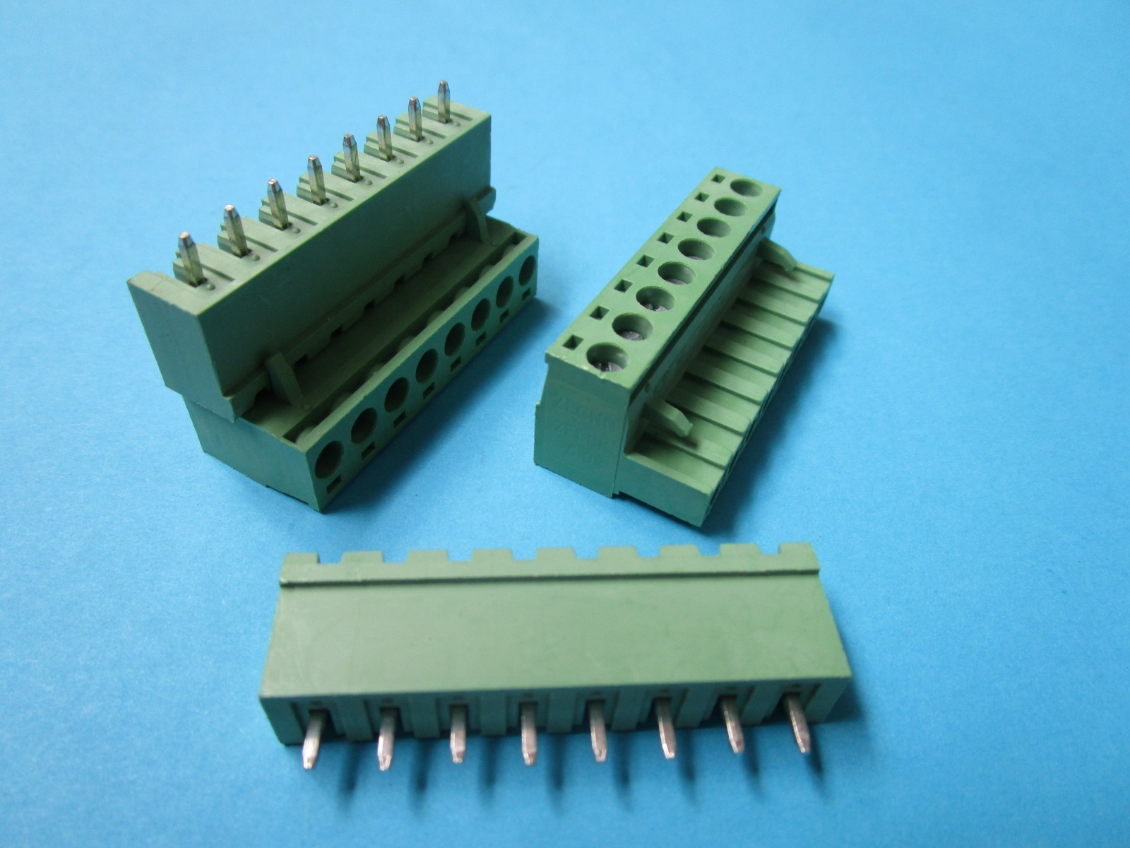 40 pcs 5.08mm Close Straight 8pin Screw Terminal Block Connector Plugable Green