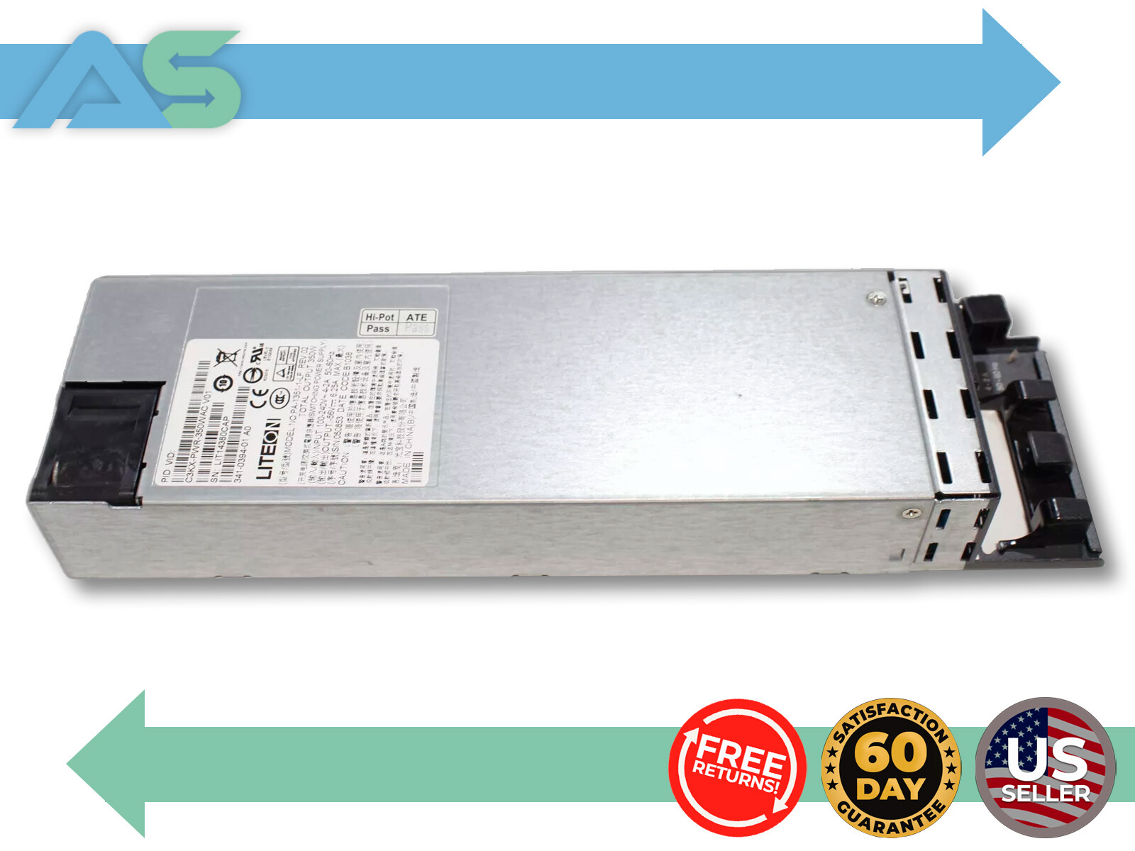 Cisco C3KX-PWR-350WAC 350W AC Power Supply PSU for Catalyst WS-C3560X, WSC-3750X