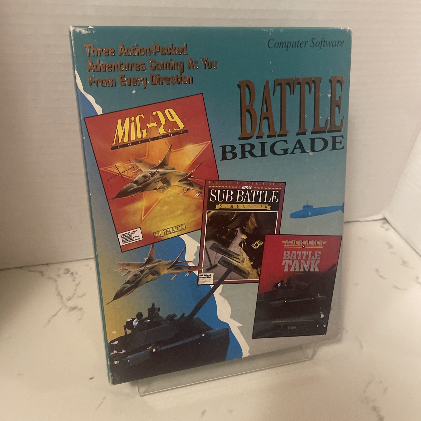 BATTLE BRIGADE 3-IN-1 PC MIG-29, SUB BATTLE SIMULATOR & BATTLE TANK BIG BOX