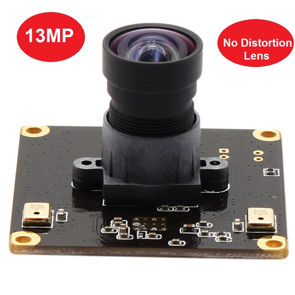 ELP USB Camera Module No distortion Lens 13MP Webcam F Linux Windows Mac Android