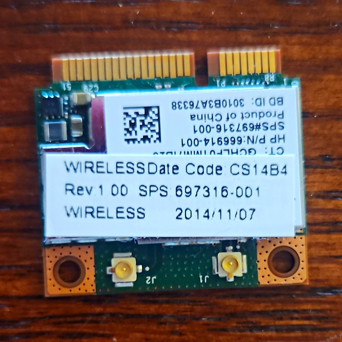 Broadcom BCM943228HMB Mini PCIe WiFi Card 300 Mbps 802.11a/b/g/n HP