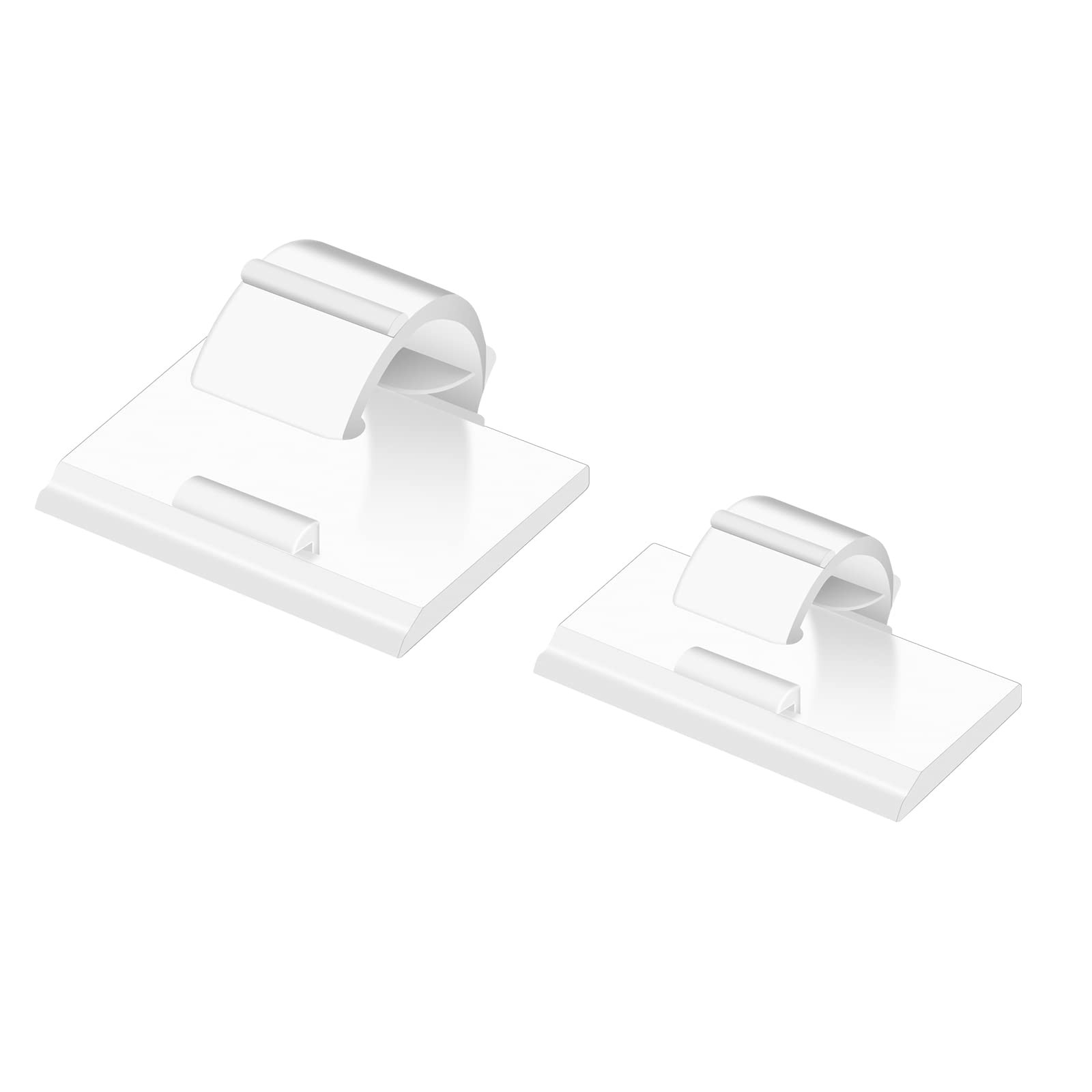 AIBOO Cable Clips White Wire Management Straps 100 Pack