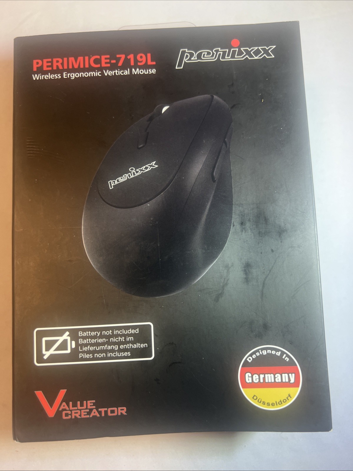 Perixx Perimice-719L 2.4GHz Left Hand Wireless Vertical Mouse, Portable