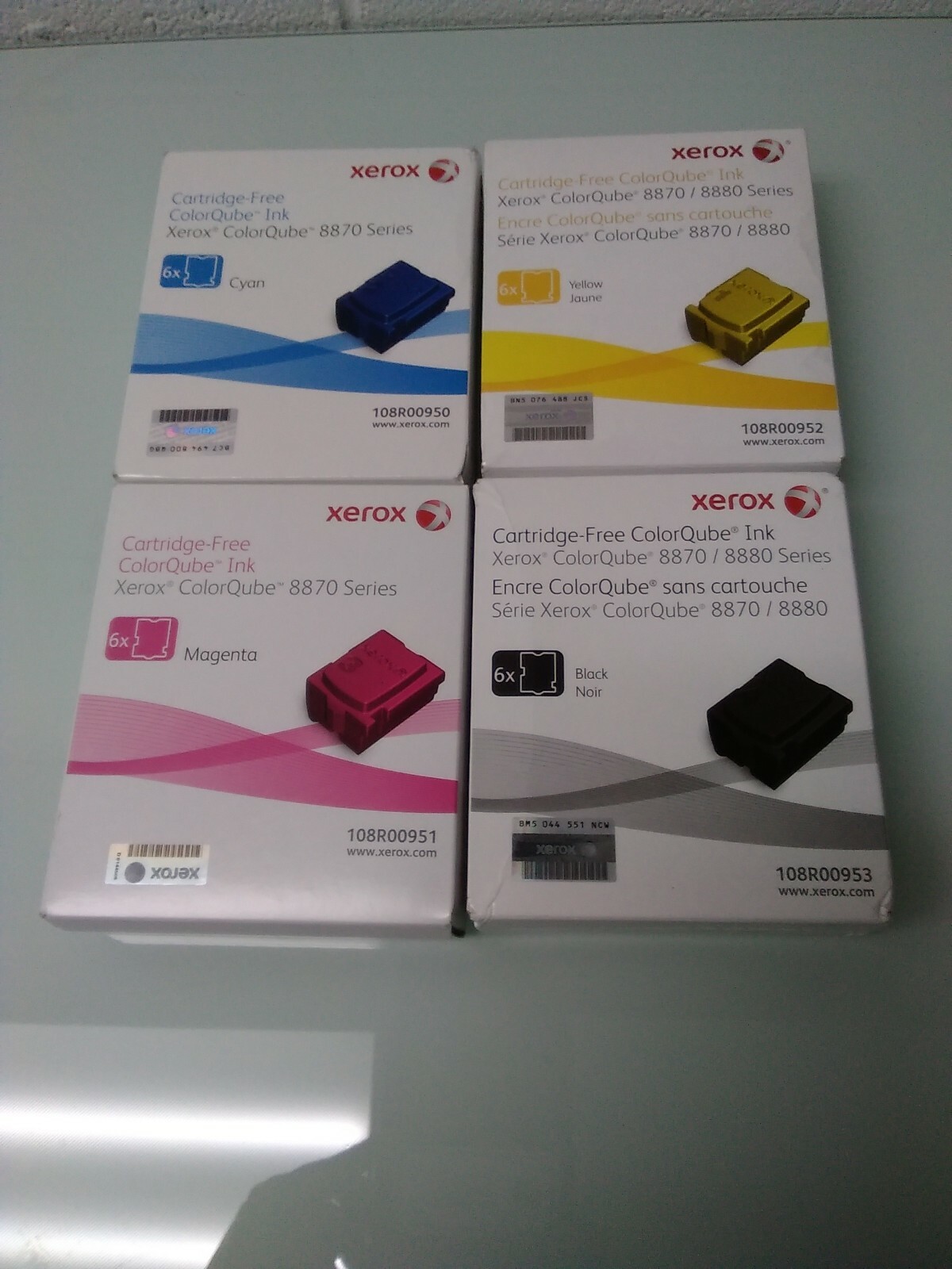 ColorQube Ink 8870/8880 Xerox Cartridge-Free Set CMYK