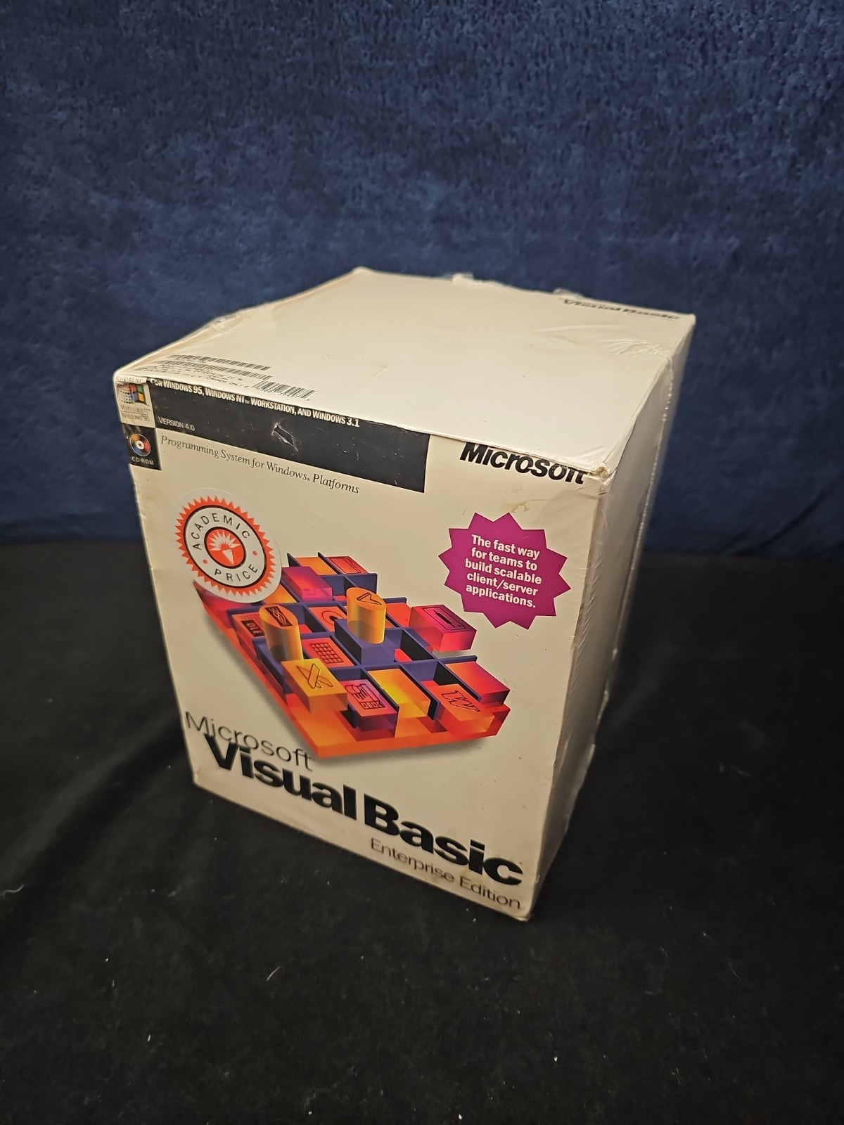 Microsoft Visual Basic 4.0 Enterprise Edition Windows 95 Sealed Box CD-ROM 