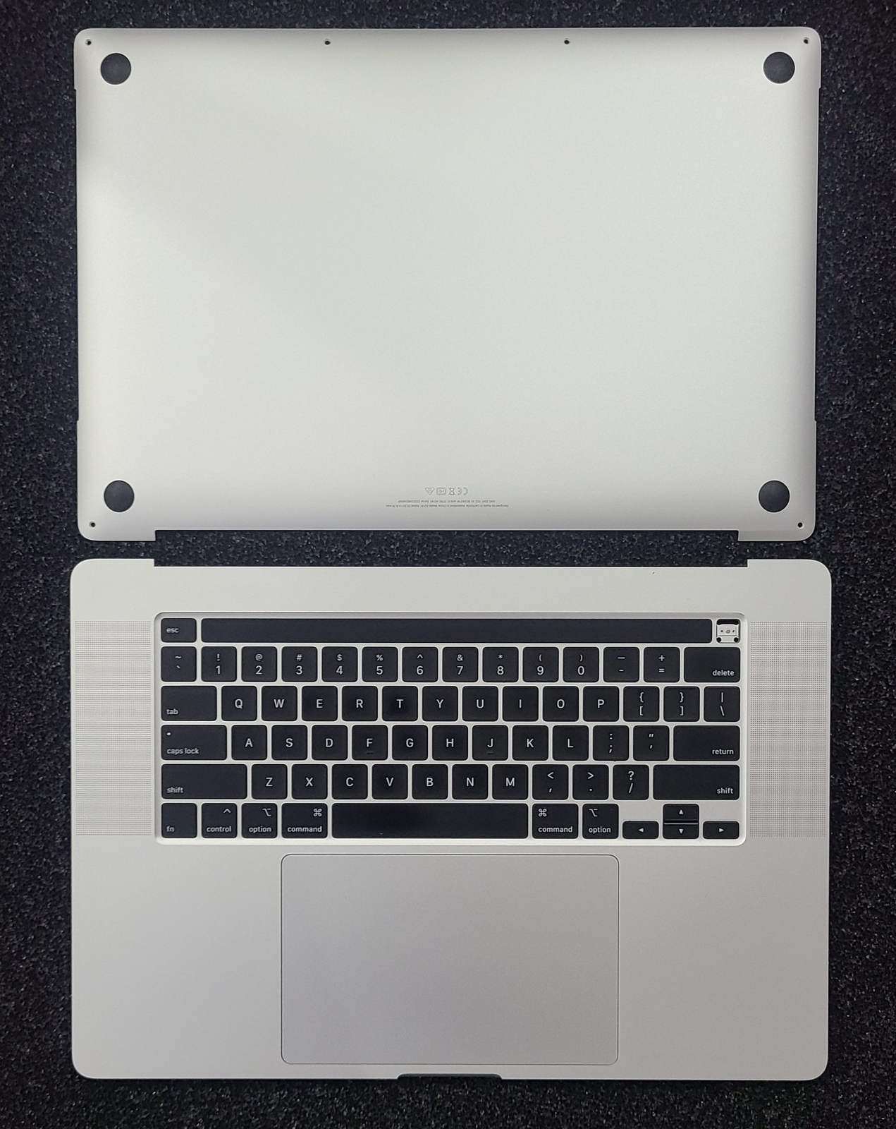Grd A- MacBook Pro A2141 16" Top Case with Battery 90% 2019 Silver 661-13161