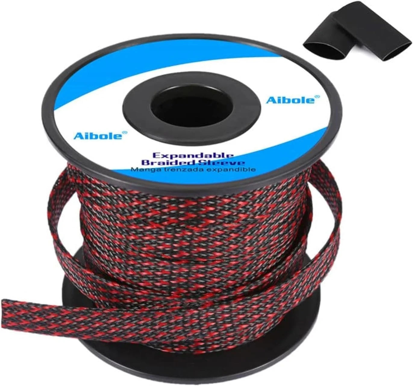 100Ft-1/2Inch PET Expandable Braided Wire Sleeving,Wire Loom Cable Sleeve For...