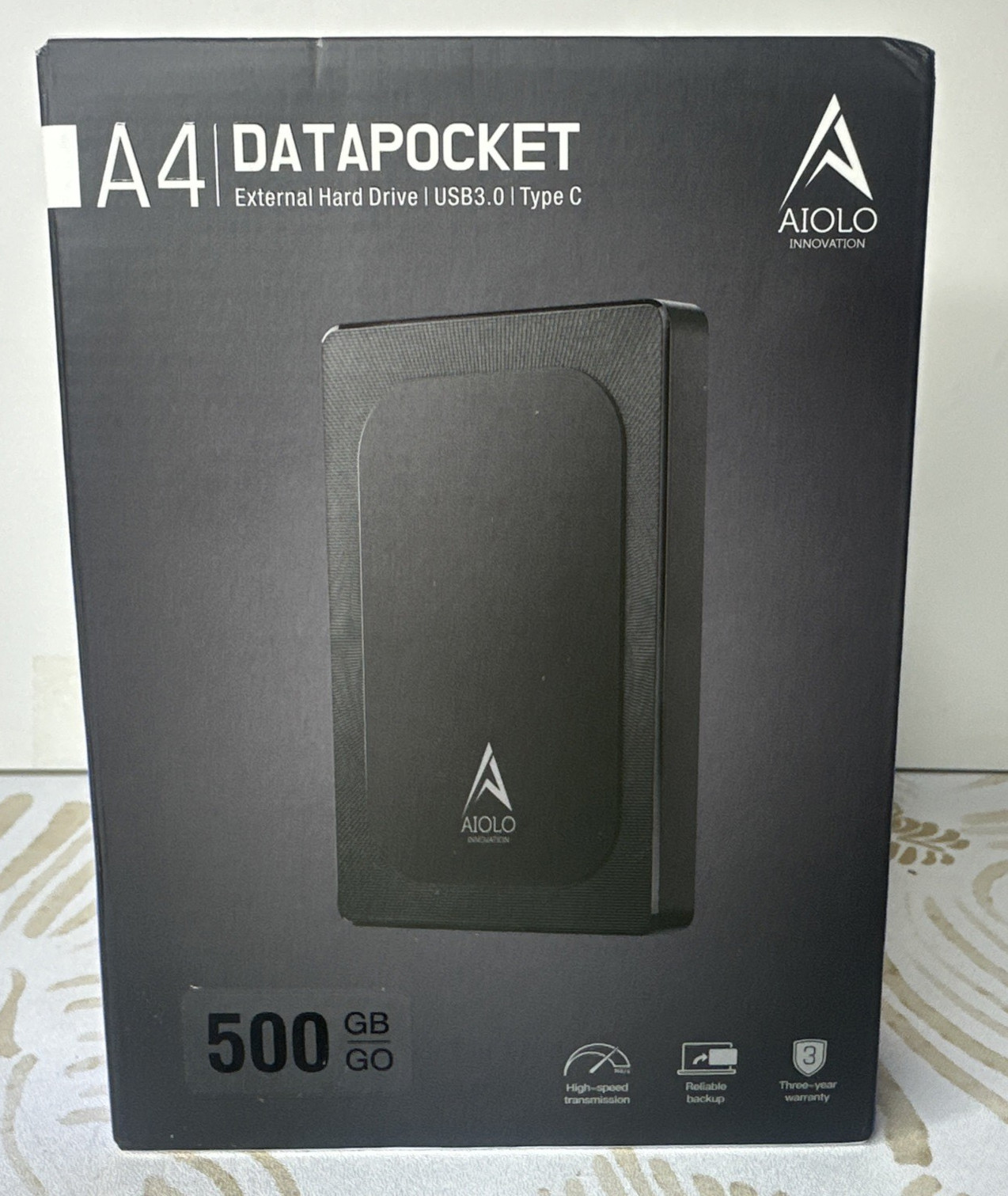 AIOLO A4 DataPocket External Hard Drive 500GB Brand New