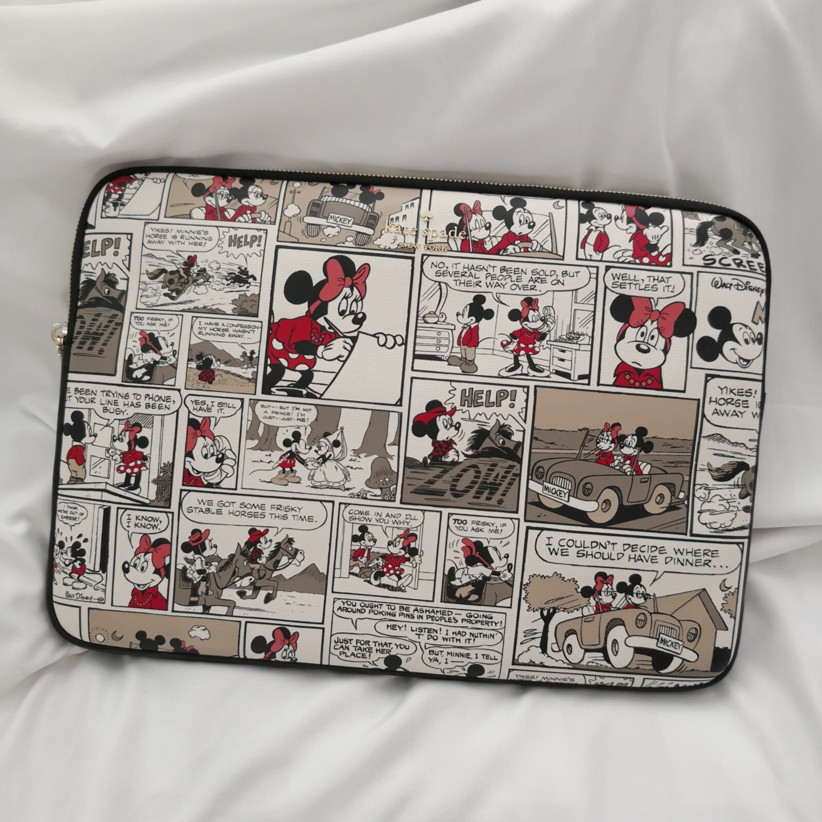 New Kate Spade x Disney Comic Strip Universal 15" Laptop Sleeve K9412 $129