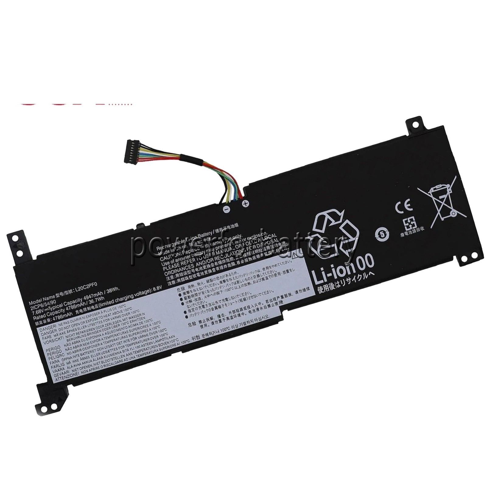 New 38Wh Battery For Lenovo Ideapad L20M2PF0 L20C2PF0 L20M2PF8 L20L2PF0 L20B2PF0
