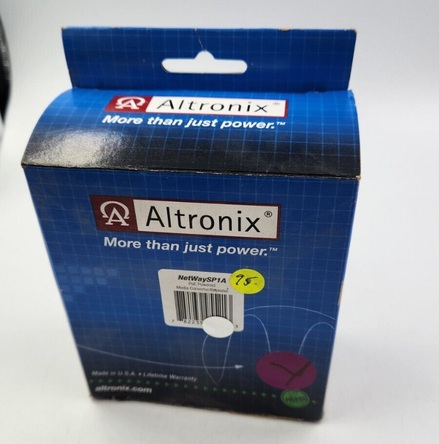 Altronix NETWAYSP1A 802.3bt Media Converter/Repeater, Modular Plastic Case