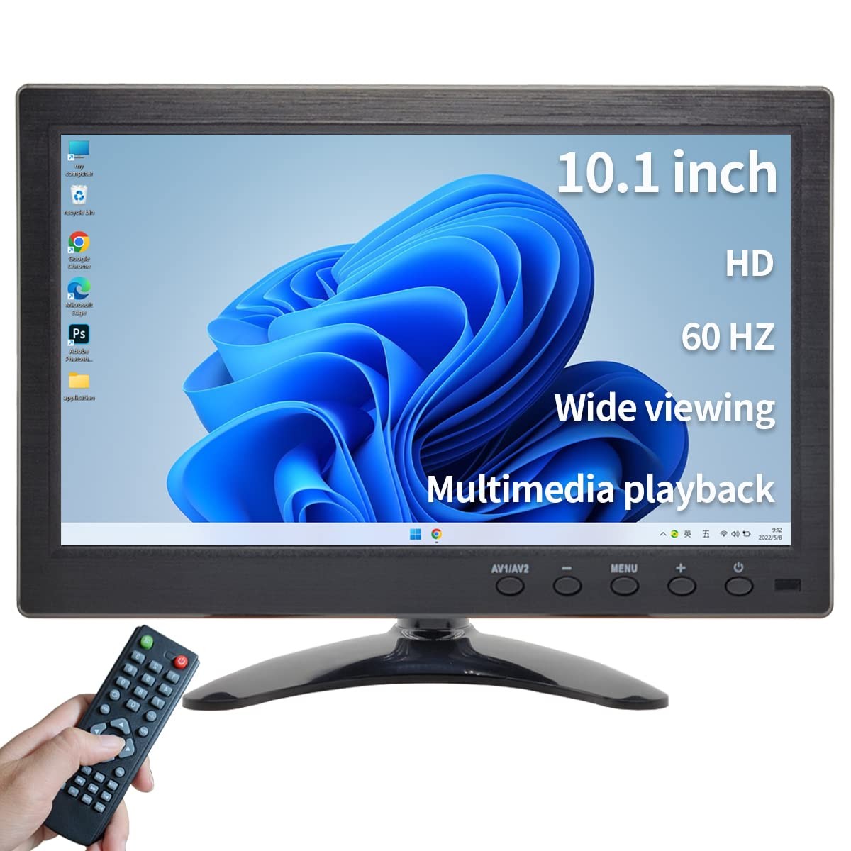 10.1 inch Security Monitor & Displays, 1024 * 600 Resolution, HD/BNC/AV/VGA/USB